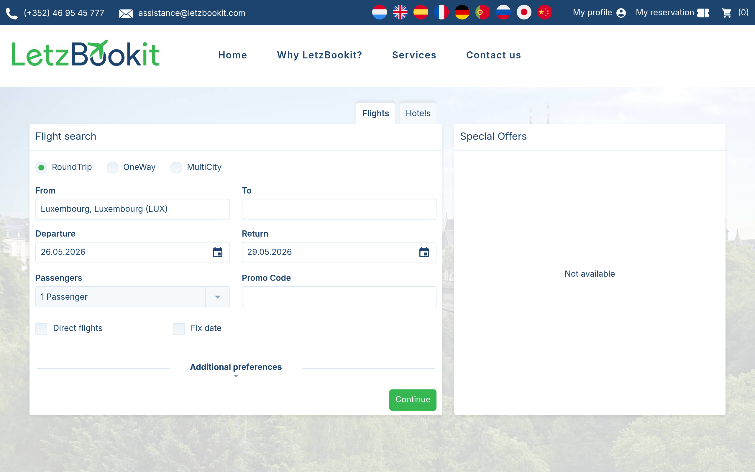 LetzBookIt Website Preview
